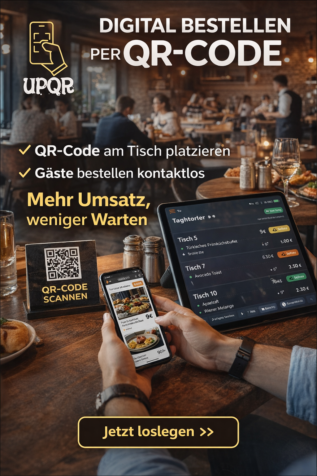 UPQR – Digitales QR-Menü für Restaurants