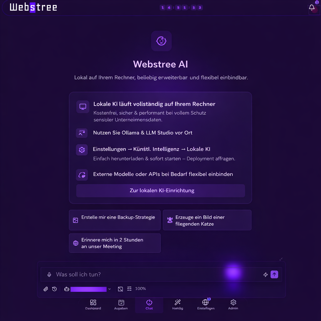 Webstree KI-Assistent Chat – DSGVO-konformer Chatbot für Unternehmens-Websites